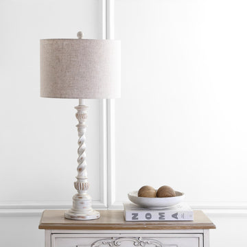 Regent 33" Rustic Resin LED Table Lamp - JONATHAN Y